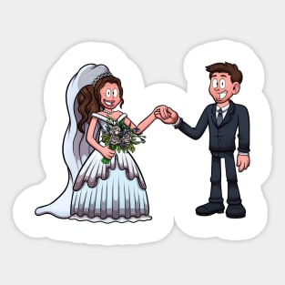 Bride And Groom Sticker